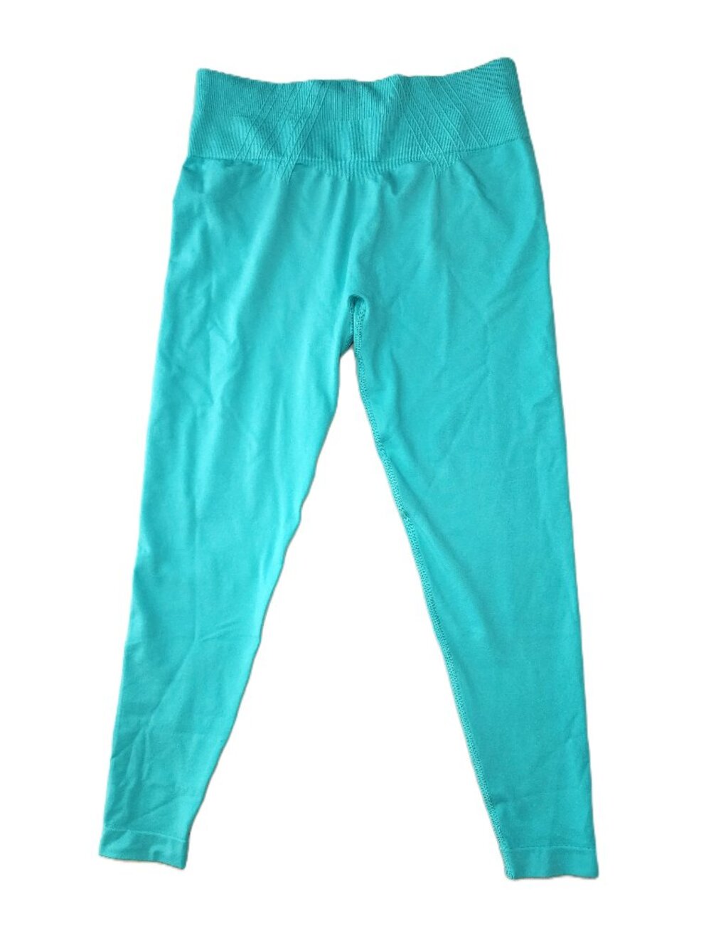 Buffbunny Collection Aqua Blue Seamless High Waisted Leggings XXL